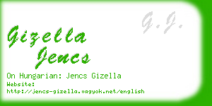 gizella jencs business card